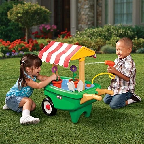 LITTLE TIKES 2-IN-1 GARDEN CART AND WHEELBARROW - MULTI - Image 4 of 4