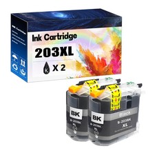 LC203XL Black Ink Cartridge 2-Pack for Brother MFC-J460DW MFC-J480DW MFC-J485DW