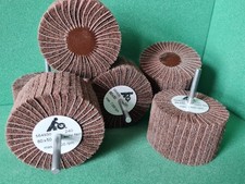 6 St. Garant 80x50x6 K240 Vliesschleifer Fächerschleifer Schleifmop Vlies Kombi