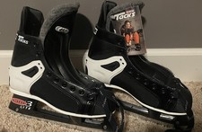 CCM TACKS 452 PRO LITE 3 LADIES WOMEN&rsquo;S HOCKEY SKATES BLACK WHITE SIZE 7.5 REG