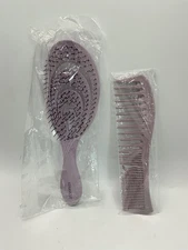 Keranique Anti-breakage Hair Brush & Detangling Comb Set **NEW**