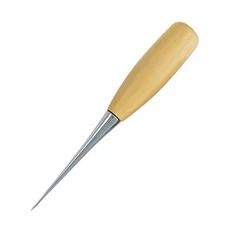 Slimline Tailor Awl Needle with Wood Handle - Needle Length 2.6" / 65mm