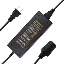 AC to DC Converter Quentacy 220V 110V to 12V 10A 120W Cigarette Lighter Outle...