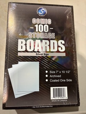 100 Comics Book Boards Acid Free Safe Storage Silver Size Comic 7'' x 10 1/2''