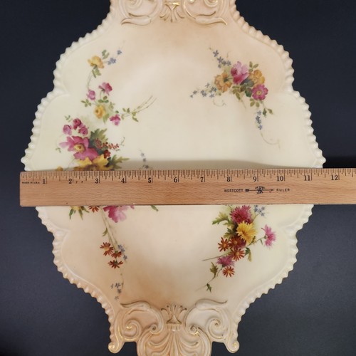 Antique Royal Worcester Blush Ivory 15-3/4" L Serving Platter Dish Gold Floral - Picture 20 of 20