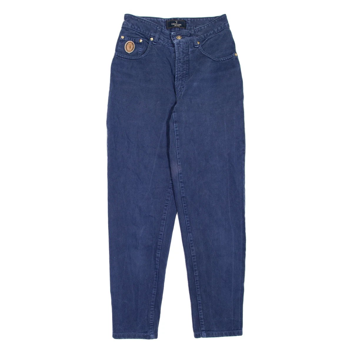 Jean Trussardi Taille 34 - Coupe Slim Droite, Coton Brut Beige écru - Très Bon état