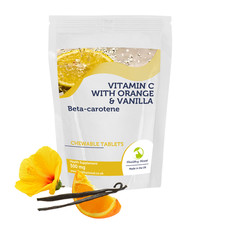 Vitamin C 500mg Orange Vanille Betacarotin Kautabletten 120 Tabletten Tabletten