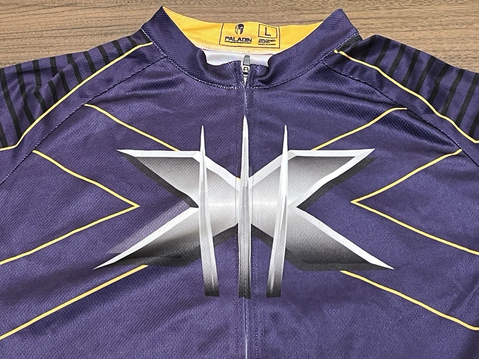 Wolverine (X-Men) Men’s Purple Long-Sleeve Full-Zip Cycling Paladin Jersey Large - Image 2 of 4