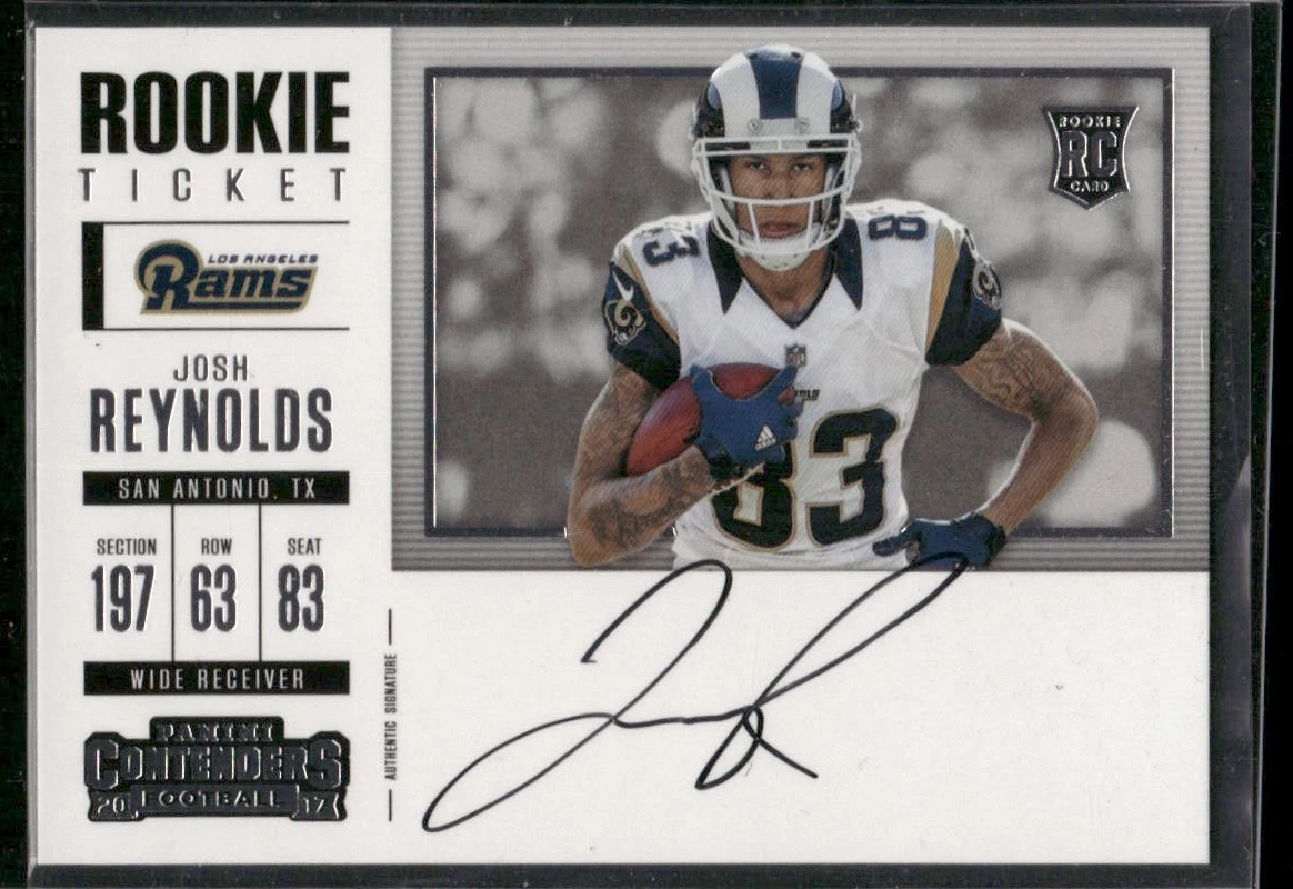Josh Reynolds 2017 Panini Contenders Rookie Ticket Auto On Card #375