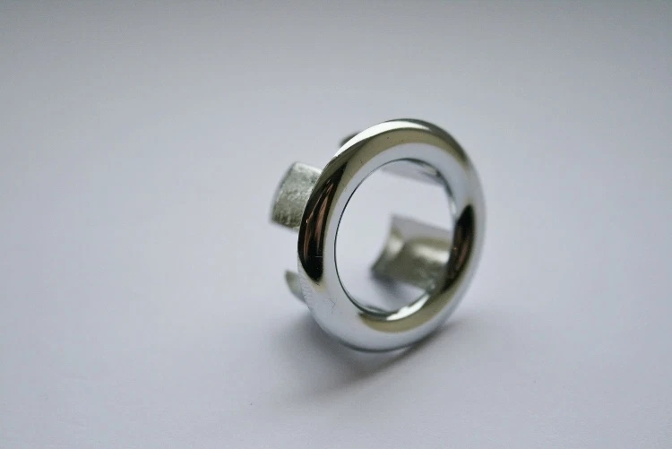 Bathroom Basin Ceramic Sink 2x Open Hole Overflow Cover Chromed Trim 3 Styles - Image 3 of 3