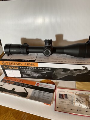 Primary Arms SLx6 3-18X50FFP MPN 610041 Black Silver Series ACSS-Apollo 6.5CR