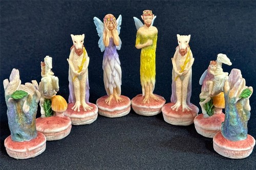 FAIRIES & TROLLS The CHESSMEN Complete Set: 32 Chess Pieces Vintage SUMMIT 2001 - Picture 3 of 24