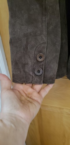 VTG*SIZE 12,see measurement~NEWPORT NEWS ~BROWN SUEDE LEATHER JACKET BLAZER COAT - Picture 8 of 8