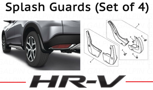 Honda HR-V Sport & Touring Splash Guard Set 19-22 HRV Mud Guards 08P00-T7S-100A - Picture 2 of 3