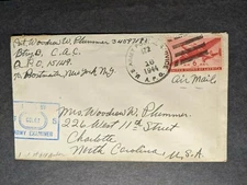 APO 15149 CAC ARTILLERY 1944 Censored WWII Army Cover Soldier's Mail 