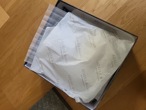 AZALEA WANG  RAINY PLATFORM Black ANKLE BOOTS size 7.5 - Picture 9 of 10