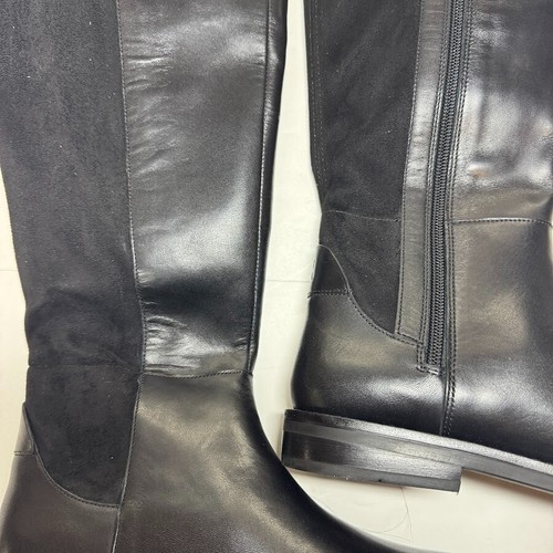 Cole Haan Womens 6.5 B Black Leather Chase Zip Up Over The Knee Boots NIB FM4 - Picture 4 of 6