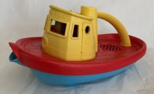 Green Toys My First Tug Boat, Red Standard Packaging Scoops Pours Tub Pool Toy