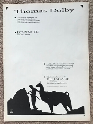 THOMAS DOLBY - I SCARE MYSELF 1984 Full page magazine ad