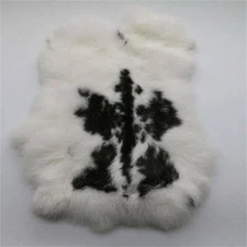 3PC Genuine Natural Rabbit Fur Pelt Skin Tanned Leather Hides Craft Animal Decor