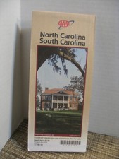 AAA North & South Carolina Map - State Series - Road Map/ Highway Map - 1999