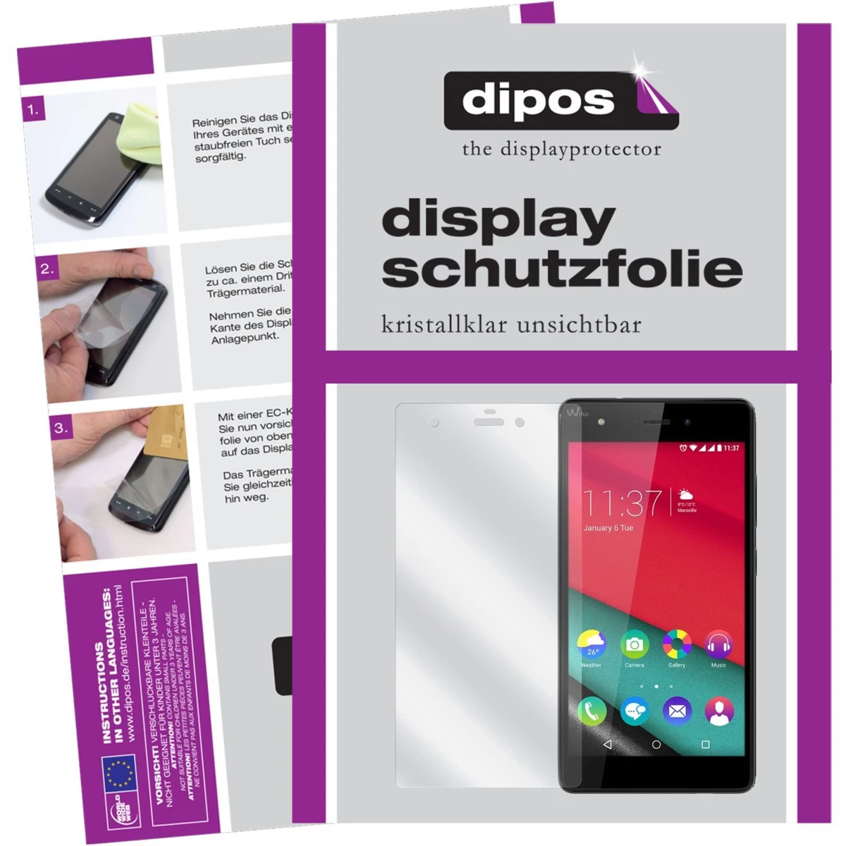 dipos I 6X Pellicola Protettiva Compatibile con Vivo Z3 Pellicola di Protezione Cristallo