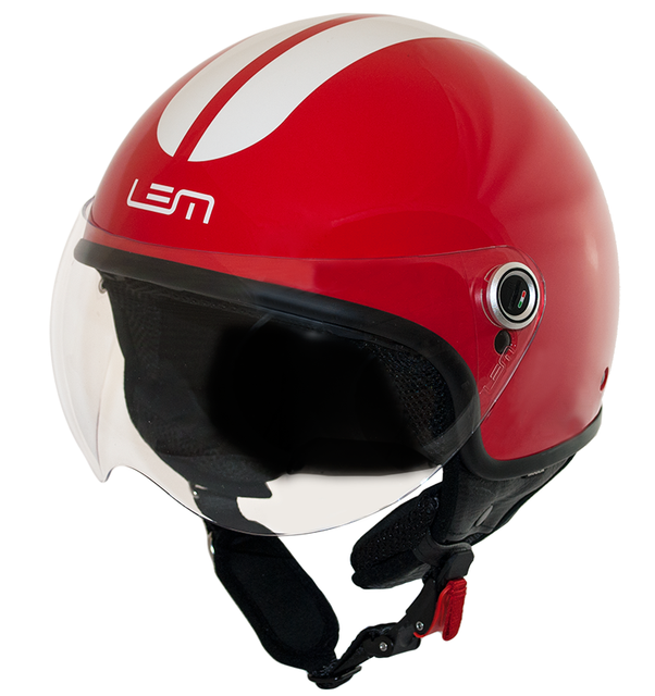 Lem Casco Jet aperto volto Roger Go Fast L Rosso / Bianco | Acquisti Online  su eBay