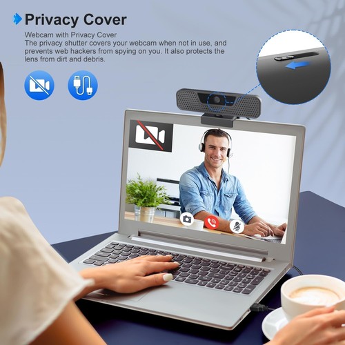 4K Webcam with AI Audio Tech & Tripod Support - Ideal for Remote Work & Teaching - Photo 9/10