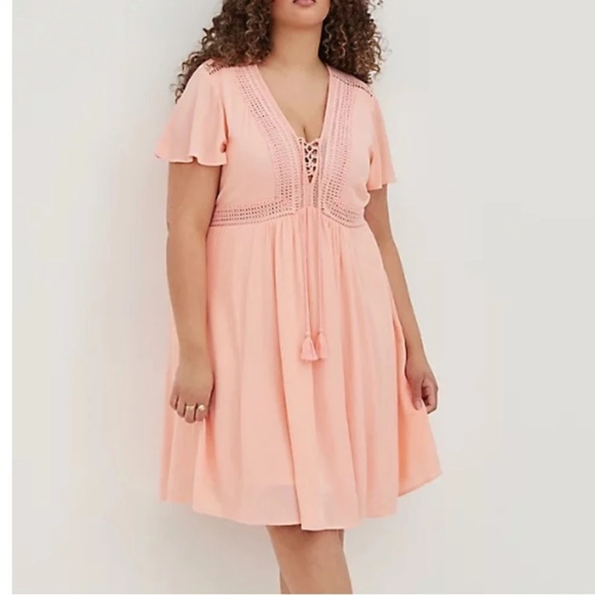 Torrid peach dress top