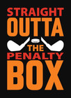 Ice Hockey Player Sticker (4 Inch) Funny League Straight Outta The Penalty Box