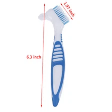 10Pcs Denture Cleaning Brush Multi-Layered Bristles False Teeth Ergonomic Rubber