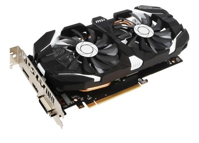 Dual Fan MSI GeForce GTX 1060 GDDR5 6GB Gaming Graphics ...