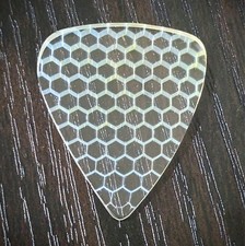 Borosilicate glass honeycomb murrine guitar pick - guitar fan art