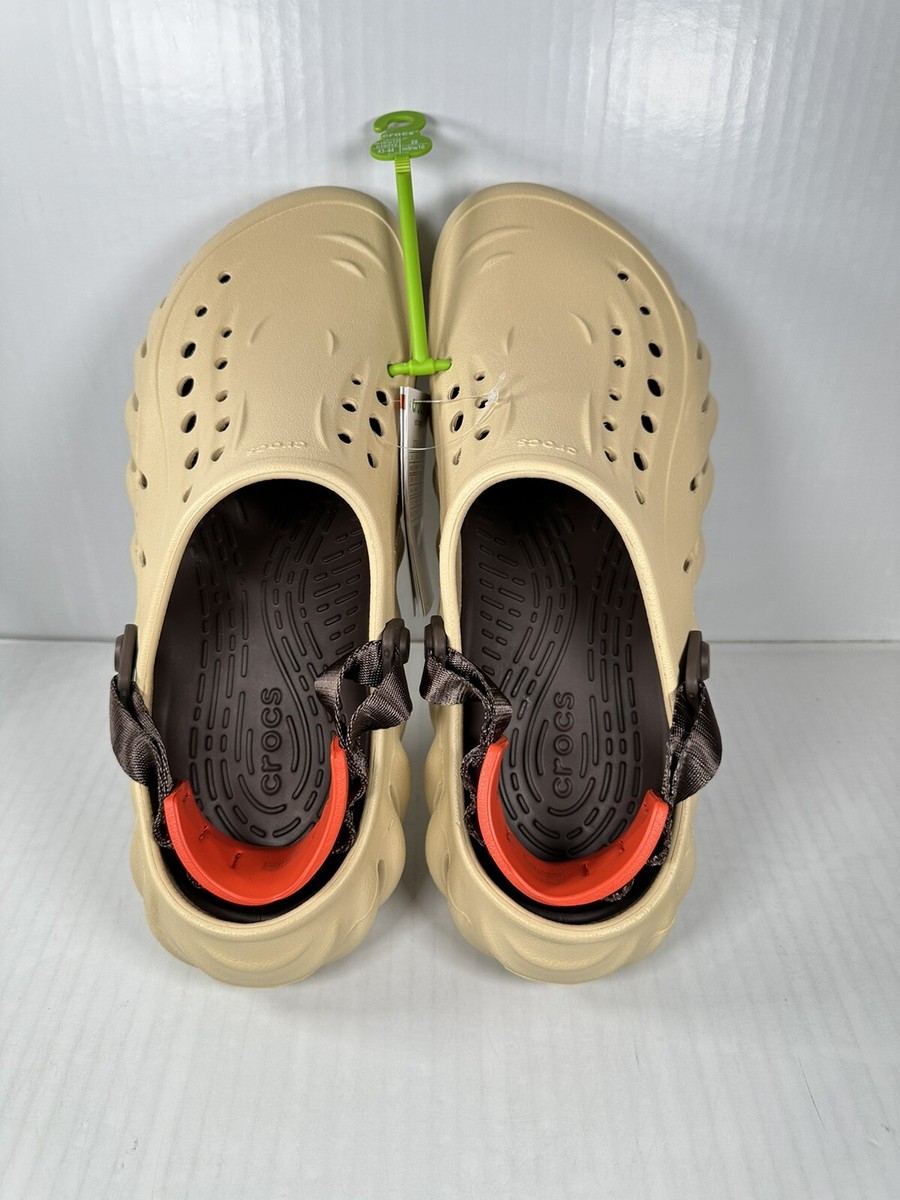 Crocs Echo Clog Sesame Tan Adult Mens Size 10 207937-0HX Crocs Echo Clog Sesame Tan Adult Mens Size 10 207937-0HX