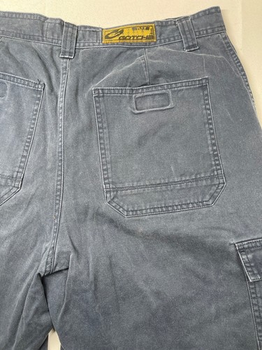 Vintage 90s Gotcha High Rise Button Shorts Size 34 Cargo Surfing Skater Cotton - Picture 8 of 9