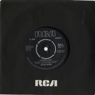 DAVID BOWIE ~ Alabama Song/Space Oddity ~ 1980 UK RCA  2-track  7'' vinyl single