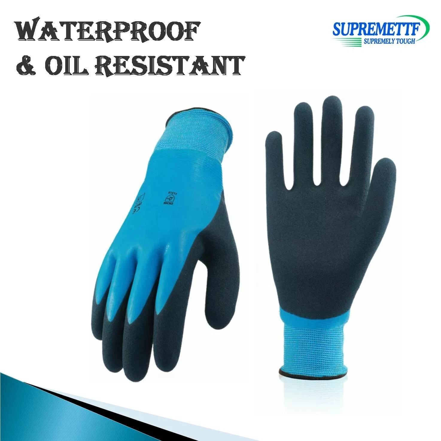 Gant à main de sécurité neuf entièrement enduit de latex imperméable travail jardinage constructeur poignée