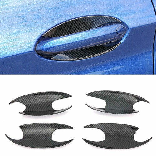 For BMW X5 G05 20192023 Carbon Fiber Black Door Handle Bowl Cover Trim