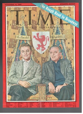 Alan Jay Lerner & Frederick Loewe 1960 Time Solo Cover 1 Page Original