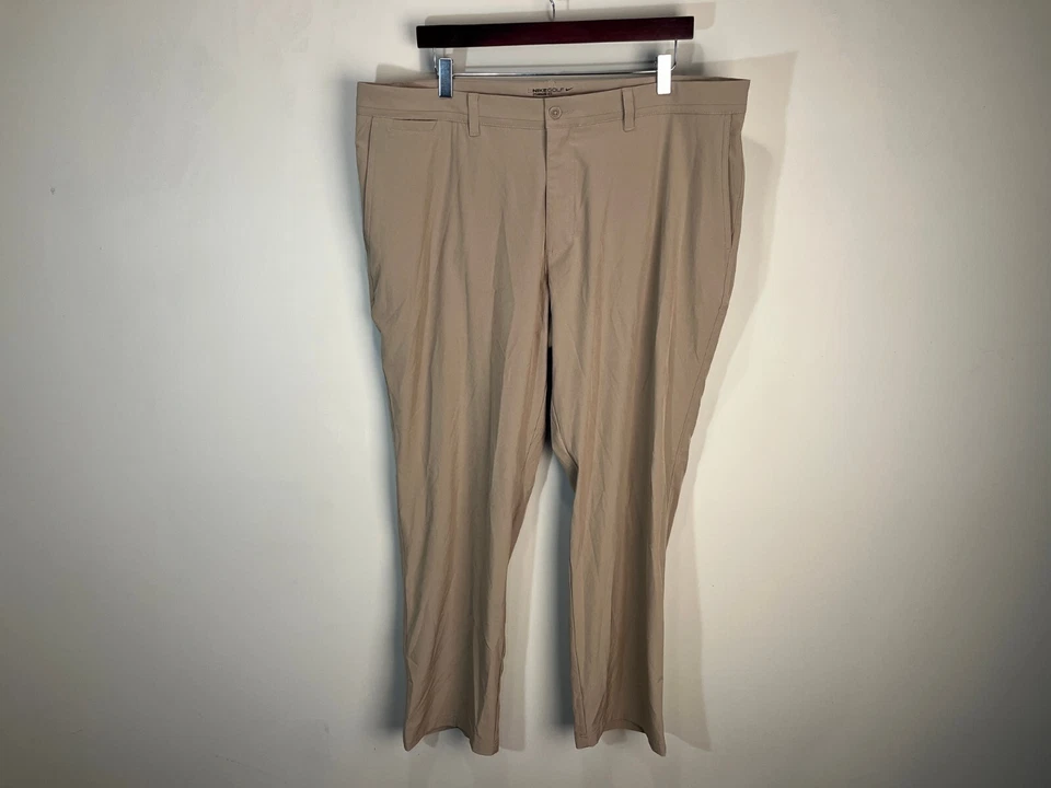 Pantalones Nike Golf Para Hombre Tostado Sólido Caqui Rendimiento Ajuste Estándar 40 x 30 Usados en Excelente Condición Foto 3 de 4