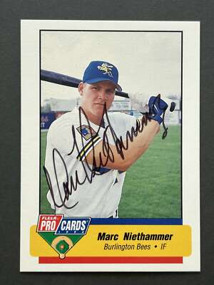 Marc Niethammer Autograph Signed 1994 Fleer ProCards Burlington