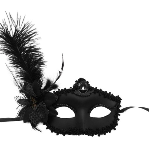 Flower Eye Mask Diamond Flower Masquerade Mask Sexy Feather Venetian Mask Lady - Picture 14 of 14