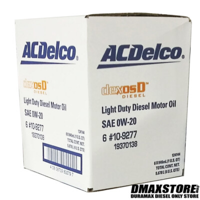 ACDelco 3.0L Diesel Duramax 0W-20 Engine Oil DexosD 2020+ Silverado Sierra 1500