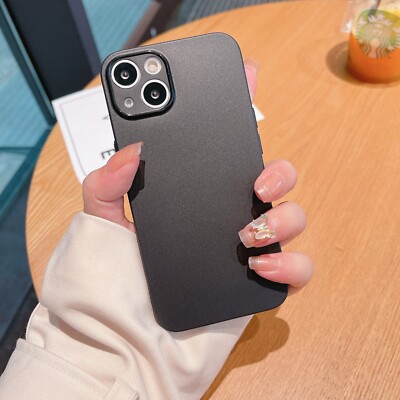 Translucent Ultra Thin TPU Case Fr iPhone 16 Pro Max 15 14 Matte Soft Back Cover