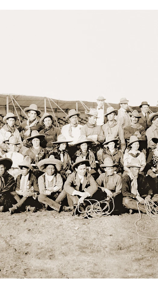 101 RANCH 1913 GROUP WITH WILL ROGERS PANORAMIC PHOTO - Image 2 of 2