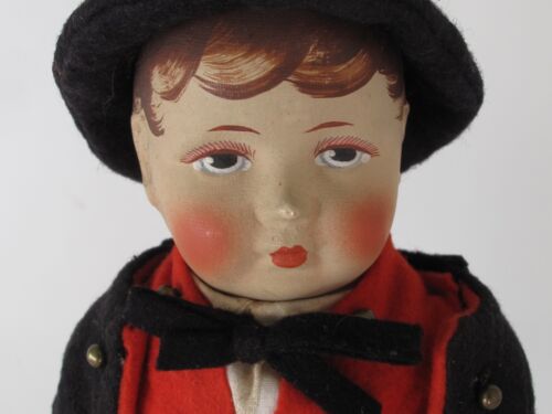 Antique Gerbruder Bing Cloth Boy Doll Original Clothes Painted Face Exc. c. 1920 - Picture 2 of 9