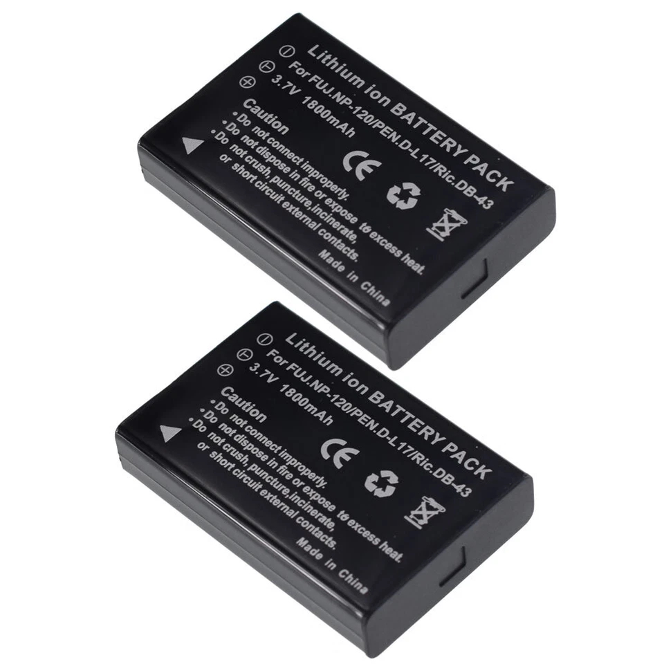 2pcs Li-ion D-Li7 Battery for PENTAX Optio 450 550 555 750 750Z MX MX4 Camera - Image 2 of 4