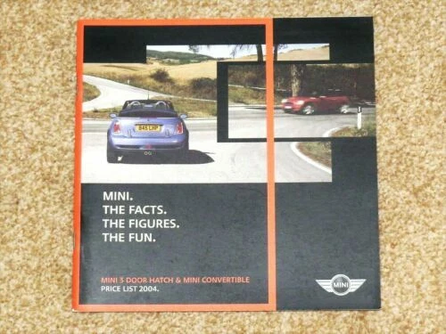 Brochures Mini 2004 Car Sales Brochures