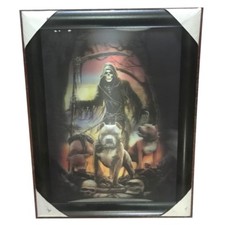 Quadro 3D lenticolare arte arredamento casa effetto profondità stampa morte cani