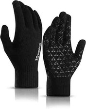 Guantes Antideslizantes Para Trabajo El Frio De Hombres Mujeres Negros Invierno